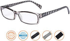 CessBlu Ladies Reading Glasses Striped Design Reader Eyeglasses for Women Reading