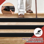 Pangda 50 ft Stair Edge Protector Black Rubber Edge Trim for Steps Vinyl Stair Nose Molding Rubber Nose Trim Edging Guard Treads Self Adhesive for Indoor and Outdoor, Non Slip and Waterproof