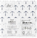 IHR Ideal Home Range Cocktail Napkins Disposable 3-Ply Paper Party Napkin Pack, 5" x 5", Anchor Dots Blue Grey, 20-Count