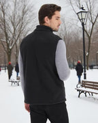 Loowoko Men's Fleece Heated Vest with Battery Pack Included, Rechargeable Electric Heating Jacket Lightweight Warming Vests