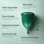 SHORDY Menstrual Cups Set with Applicator & Lube – Reusable Period Cups (Small & Large) for Beginners & Experienced Users – 12-Hour Protection, Feminine Care Kit, Alternative to Disc, Tampons & Pads