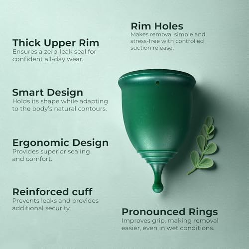 SHORDY Menstrual Cups Set with Applicator & Lube – Reusable Period Cups (Small & Large) for Beginners & Experienced Users – 12-Hour Protection, Feminine Care Kit, Alternative to Disc, Tampons & Pads