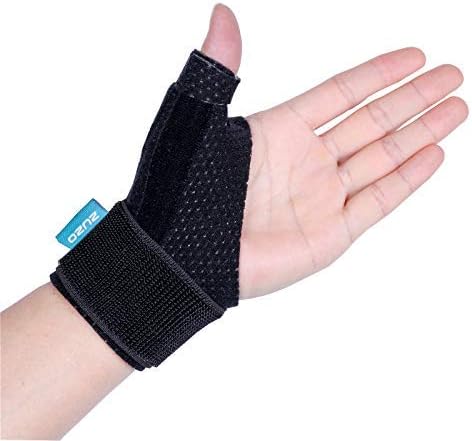 Compression Reversible Thumb & Wrist Stabilizer Splint(Improved Version) for BlackBerry Thumb, Finger, Pain Relief, Arthritis, Tendonitis, Sprained, Carpal Tunnel, Stable, S-M