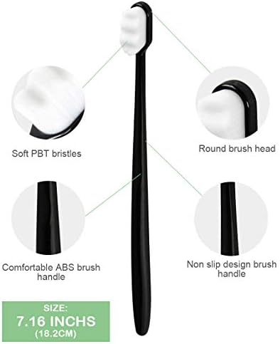 EasyHonor Extra Soft Toothbrush for Sensitive Gums, Micro Fur Manual Toothbrush with 20000 Soft Floss Bristle for Pregnant Women, Elderly, Braces and Gum Recessions, Protect Fragile Gums (6pcs)