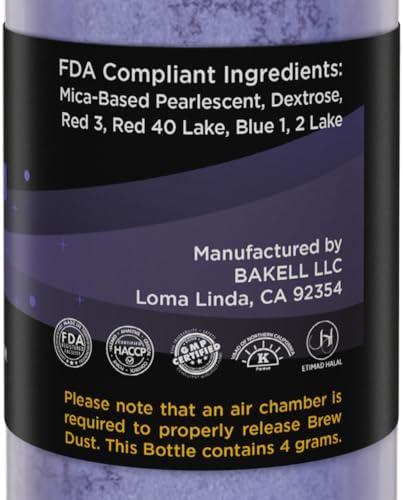 Brew Glitter – Lilac Purple Brew Dust (1x 4g Pump) Edible Glitter Powder for Cocktails & Beverages
