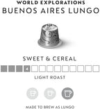 Nespresso Capsules Original Line, Buenos Aires Lungo, Light Roast Coffee, 50 Count Espresso Coffee Pods