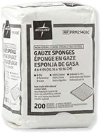 Medline 4 x 4 inch Gauze Sponges, 100% Cotton, 8-Ply Woven Non-Sterile Gauze (Pack of 200)