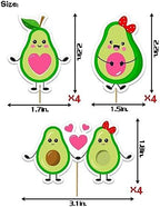 24Pcs Avocado Cupcake Toppers | Avocado Baby Shower Party Decorations for Girls or Boys, Avocado Cake Decorations,Avocado theme Birthday Party Supplies