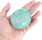 Amazonite Palm Stone-1 Pc Amazonite Pocket Energy Stone, Smooth Healing Crystal Worry Stone(Amazonite Stone(1 Pc))