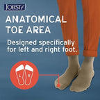 JOBST forMen Compression Socks 20-30 mmHg Knee High, with SoftFit Band, Closed Toe, Black, Large