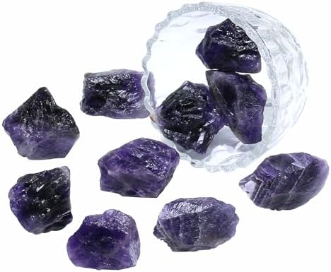 Raw Amethyst Stone Crystals Bulk, Real Gemstones and Crystals, Rocks and Minerals, Healing Crystals, Quartz Crystals and Healing Stones, Cuarzos Originales De Energia Y Piedras(1LB)