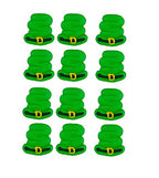 Oasis Supply, Edible Fun Shapes | Sugar Hand Painted Cake, Cupcake Toppers St. Patrick's Day Decorations - 1" Irish Hat - Royal Icing