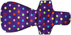 MUMBABY 2 pcs 16 Inch Ultra-deep Sleep Guard Wide Charcoal Bamboo Mama Cloth/Menstrual Pads/Reusable Sanitary Pads (41cm overlength) (Purple dots)