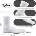 Framendino, 2 Pack White Mannequin Foot Display Holder Stand Model for Home Shop