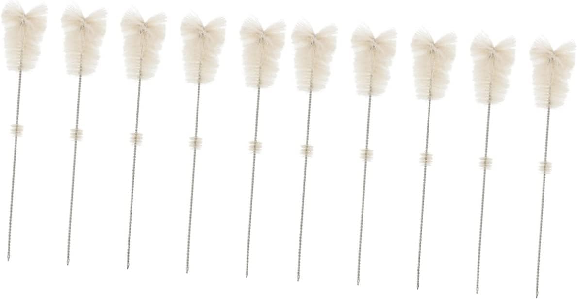10 pcs volumetric Bottle Brush Cup Cleaning Tool Laboratory Flask Bottle Cleaner Glass Vial Brush Tube Long Bottle Brush Hair Long Handle Drink Bottle