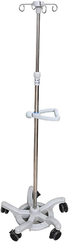 Telescopic Infusion Stand Stainless Steel IV Stand Drip Irrigation Stand with Armrest Height Adjustable Universal Wheel with Brake,A