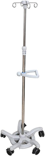 Telescopic Infusion Stand Stainless Steel IV Stand Drip Irrigation Stand with Armrest Height Adjustable Universal Wheel with Brake,A