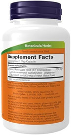 NOW Foods Supplements, Maca (Lepidium meyenii) 750 mg Raw, Reproductive Health*, 90 Veg Capsules