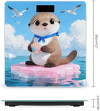 Sea Otter Body Weight Scale Accurate Stable Digital Bathroom Scale Safe Anti-Slip Home Scale with LCD Display, Anti-Slip Base & Safe Rounded Edge Design for Home Use