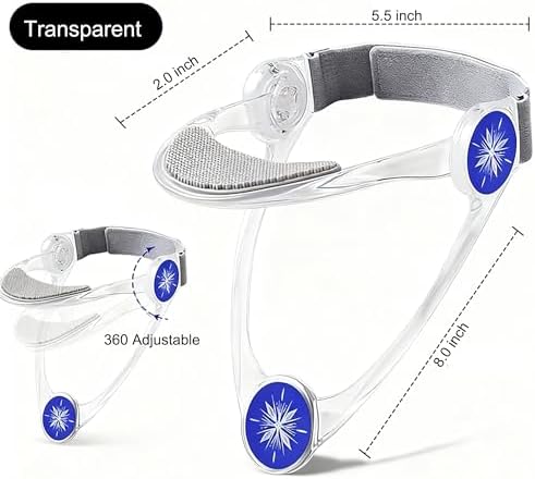 Adjustable Neck Brace for Neck Pain and Support, Neck Support Brace, Cervical Collar for Pain Relief & Posture Correction (Transparent)
