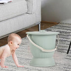Potty Pot, Portable Bedpan, 4.5L Night Commode Bucket, Chamber Pot, Spittoon Urinal with Lid for Children Bedroom, Green