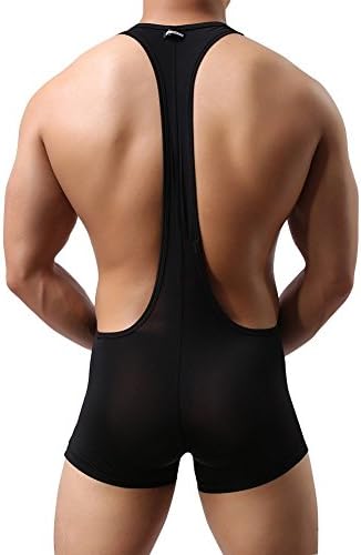 iiniim Men's Smooth Freestyle Wrestling Singlet Jockstrap Bodysuit Underwear
