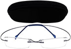 Titanium Frame Rimless Reading Glasses in 24 Strengths and 5 Colors