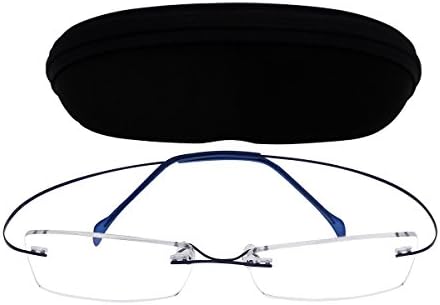 Titanium Frame Rimless Reading Glasses in 24 Strengths and 5 Colors