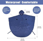 Waterproof Wheelchair Poncho, Windproof Rain cover adults Mobility Scooter Poncho Cape