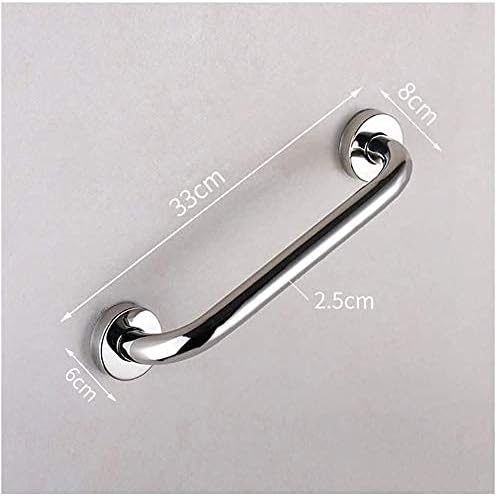 Safety Grab Bar，Polished Chrome Grab Bars for Bathtubs and Showers, Safety Anti-Slip Support for Bathroom Toilet Wall Mount Handrail, Disabled Elderly Children, Towel Holder/Silver/33Cm