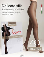 Conte Women's Nude Semi-Opaque Pantyhose Tights - Prestige 40 Den