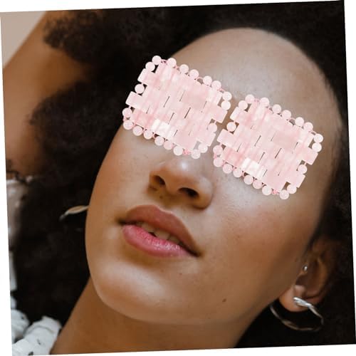 Beaupretty Jade Patch Sleep Mask for Dry Eyes Massage Tools Natural Quartz Cover Blindfold for Spa Use