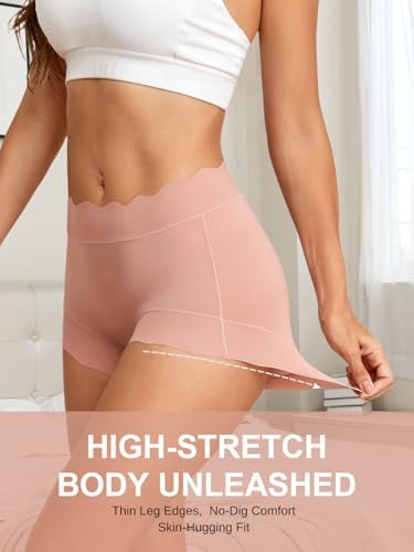Full Coverage Stretch High Waisted Panties Women's Underwear Soft Ladies Briefs 5 pack