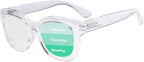 Eyekepper Oversized Progressive Readers Women - UV Protection Multifocus Computer Readers - Noline Trifocal Reading Glasses - Transparent Frame