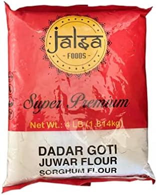 Jalsa Foods Dadar Goti Juwar Flour (Sorghum Flour) 4LB (1.814 kg)