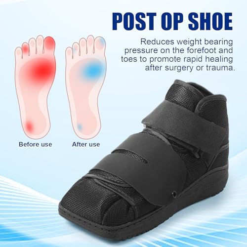 Estinko Closed Post Op Shoe, Post Op Shoes, Fracture Medical Walking Shoes for Men and Women-Post Surgery or Operation Foot Support, Broken Foot or Toe, Squared, M