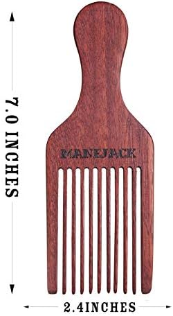 Beard Pick for Men- Wooden Comb Afro Hair Lift Combs