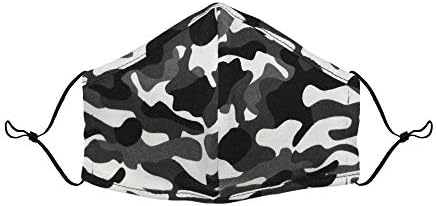 DALIX Kids Camouflage Cotton Face Mask Camo Reuseable Made in USA Black XXS