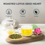 Dried Lotus Plumule, 2.82 Oz, Re-steep Herbal Tea, Refreshing & Fragrant, Mind Calm & Relax, No Additives, No Caffeine, Vietnamese Roasted Lotus Seed Core, Vacuum Sealed