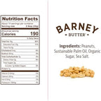 Barney Butter Peanut Butter, Crunchy, 16 Ounce Jar, Natural, No Stir, Non-GMO, Gluten Free, Keto, Vegan