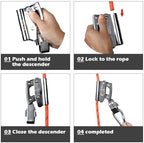 Climb Self Locking Rope Grab - Alloy Steel, Safety Protection 25 kN(Aprx 300LB), Used with 5/8’’ Lifeline Rope, for Construction, Climbing, Fall-Protection (Round Lock)