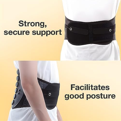 Dual Pulley Waist Support Belt Orthopedic Back Brace for Herniated Disc Lower Back Pain Relief Lumbar Decompression Support Posture Corrector Men Women(Medium)