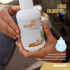 Maxler Liquid Chlorophyll Mint Flavor - Internal Deodorant for Body Odor & Bad Breath Supplement - Vegan Liquid Chlorophyll - 132 mg of Chlorophyllin per 1 Serving (15 Servings) - 15.2 fl oz