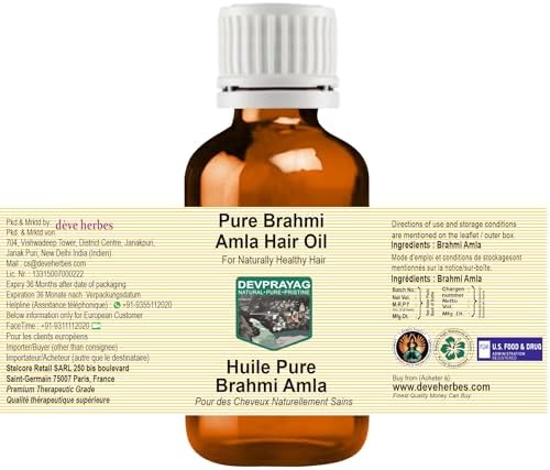 Pure Brahmi Amla Hair Oil (Pack of Two) 100mlx2 (6.76 oz)
