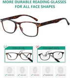 Eyekepper Ultrathin Flex Frame 5-Pack 80's Reading Glasses Include Sunshine Readers +4.0