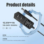 12v Massage Gun Charger 12v ~ 12.6v 1.0A Charger for 12.6v (Universal 12V) Massage Gun Power Cord Switch Power Supply (Cable 1.5m/5FT)
