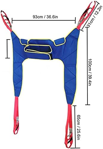Toileting Sling Patient Lifter Lift Equipment Bariatric Handicap Lift Commode Sling Medical Transfer Belt with Four Point Support Full Body Sling, Rehabilitation Aids for Patients