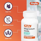 Rugby Magnesium Oxide 400 mg Tablets - Dietary Supplement - Gluten-Free - 120 Count (1 Pack)