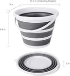 10L/2.6Gal Collapsible Water Bucket Towel Included - Portable Foldable Pail with Space-Saving Design for Car Wash, Cleaning, Camping, Fishing & Outdoor Activities