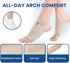 8 Pcs Arch Support Sleeves Wraps for Flat Feet Plantar Fasciitis Relief - Compression Foot Brace Socks with Gel Cushion Pad - Metatarsal Heel Spur Pain Relief Orthotic Inserts Men Women